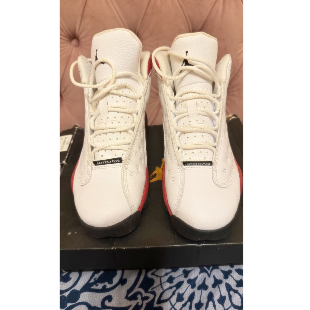 Jordan Air 13 Retro BG in White, Black, and Red